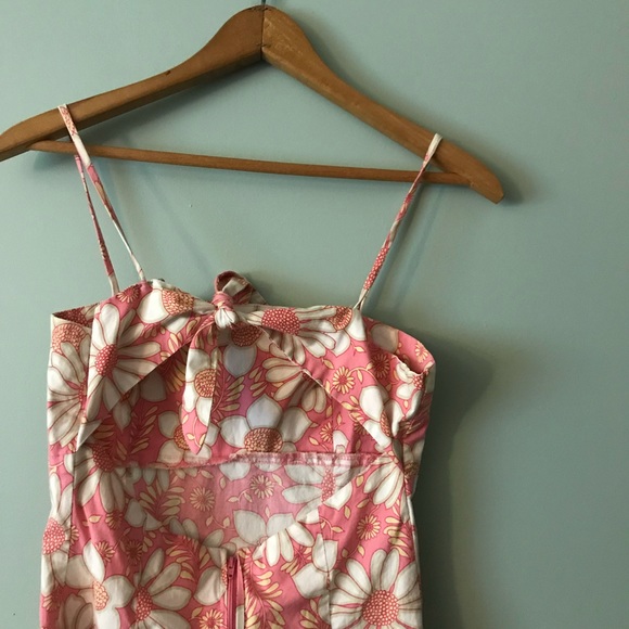 [Vintage] Windsor Floral Sheath Sundress Tie Back - Picture 7 of 8